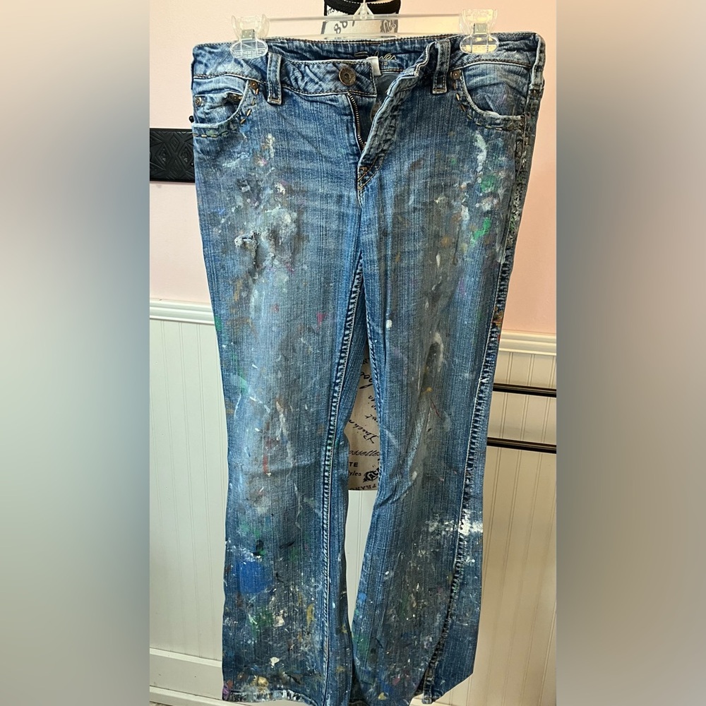 Custom Distressed Silver Jeans, 31/31